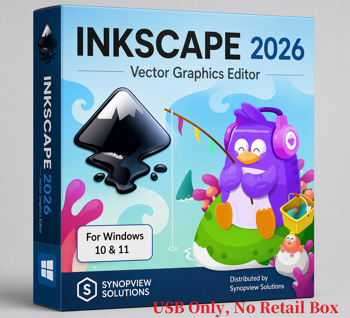 Inkscape Pro Illustrator - Vector Graphic Design Software for Windows on USB