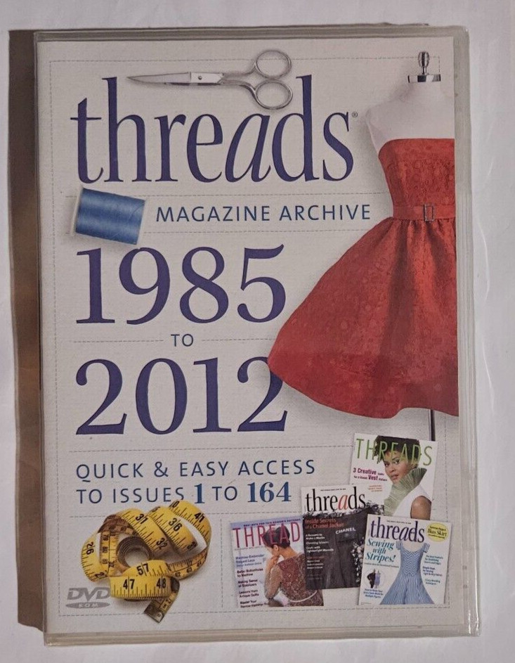 THREADS MAGAZINE ARCHIVE 1985 to  2012 issues 1 to 164 DVD ROM NEW for pc or mac