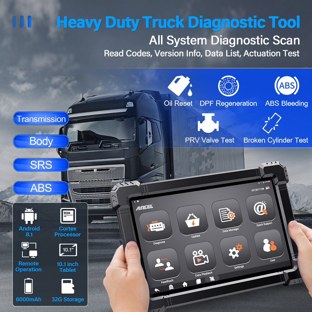24V 12V Diesel Heavy Duty Truck Scanner All System Diagnostic Coding Progrmming