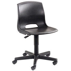Global Industrial Contoured Plastic Chair Black
