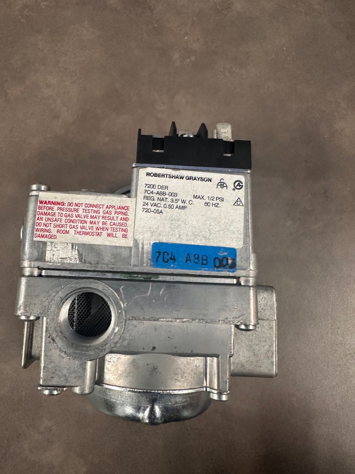 Robertshaw 720-051 Gas Valve. Hot surface Ignition.
