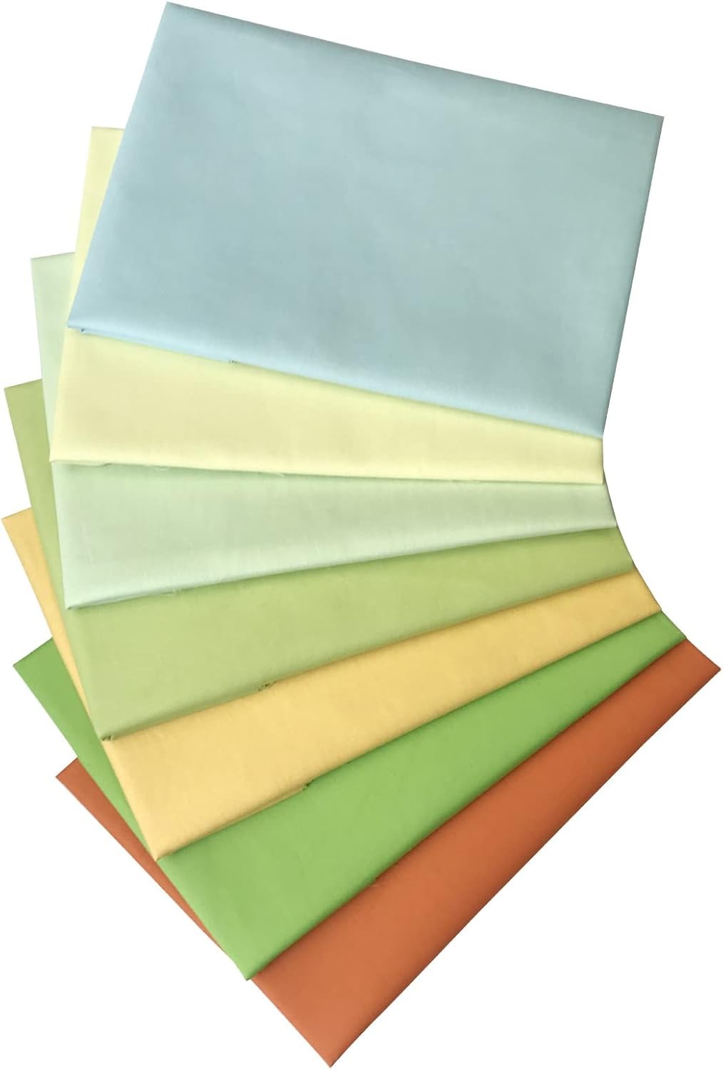 7 Pcs 18" x 22" Solid Cotton Fabric Fat Quarters Quilting Fabric Spring Series