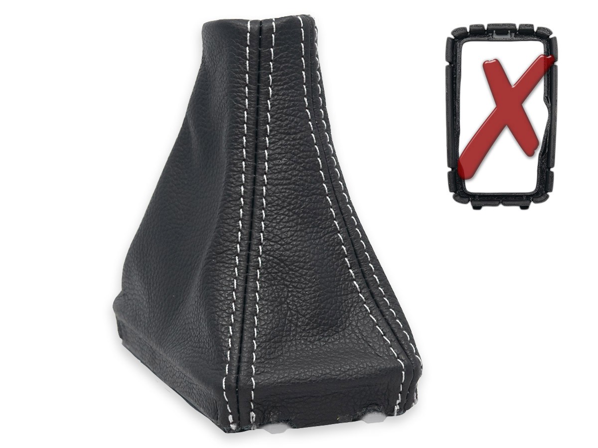 FOR VOLVO XC90 2014-2019 automatic GEAR SHIFT BOOT GAITER LEATHER STITCH WHITE