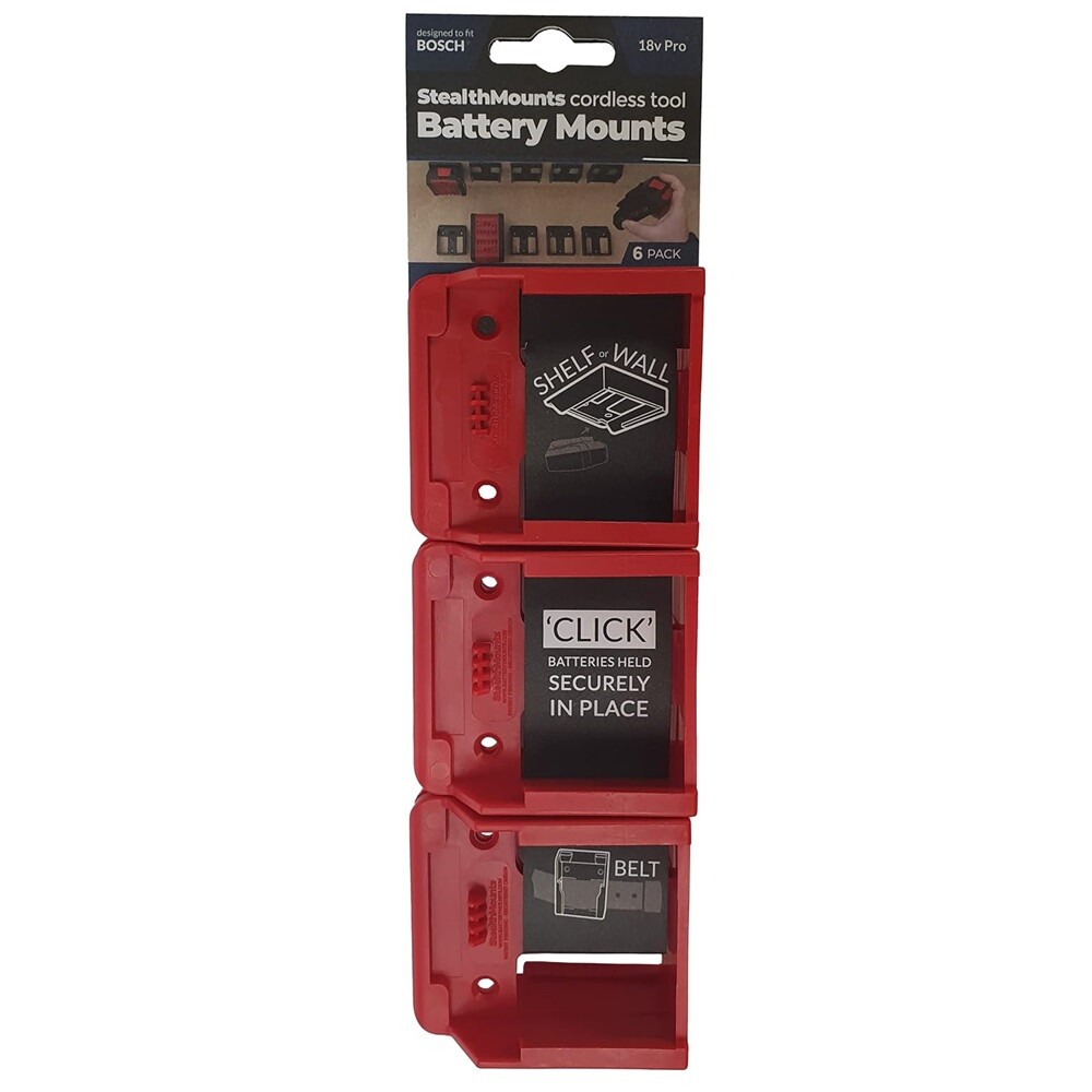StealthMounts - Wall Mount Battery Holders | Compatible with Bosch M18 | Batt...