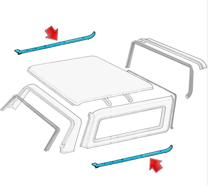 1978-1979 Ford Bronco 14 Panel to Top Seals, Pair...