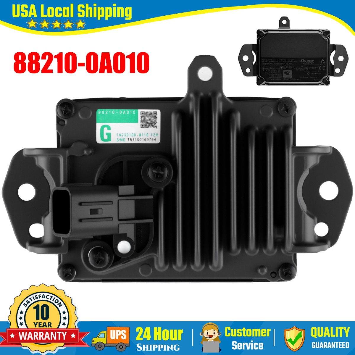 Fit 2019-2023 Toyota Camry Cruise Control Distance Radar Sensor 88210-0A010