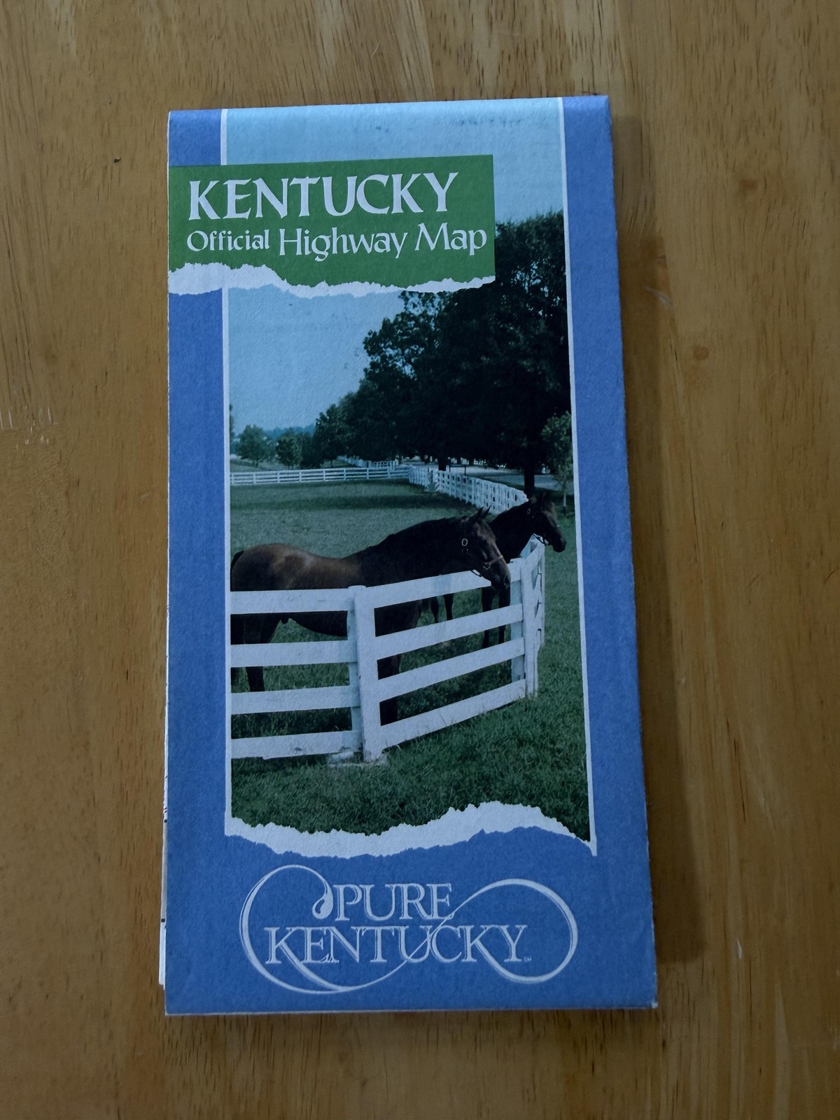 Vintage Pure Kentucky Official Highway Road Map Travel Folded Brochure USA