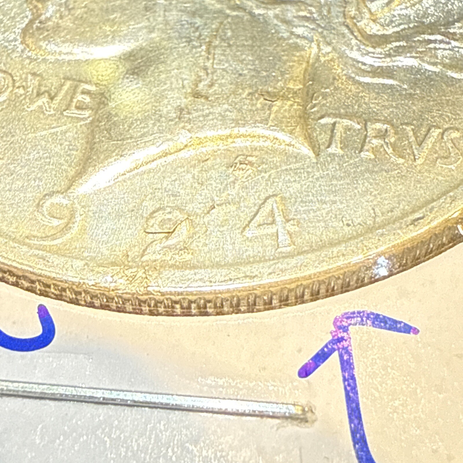 1924 Lamination Error $1 Peace Silver Dollar
