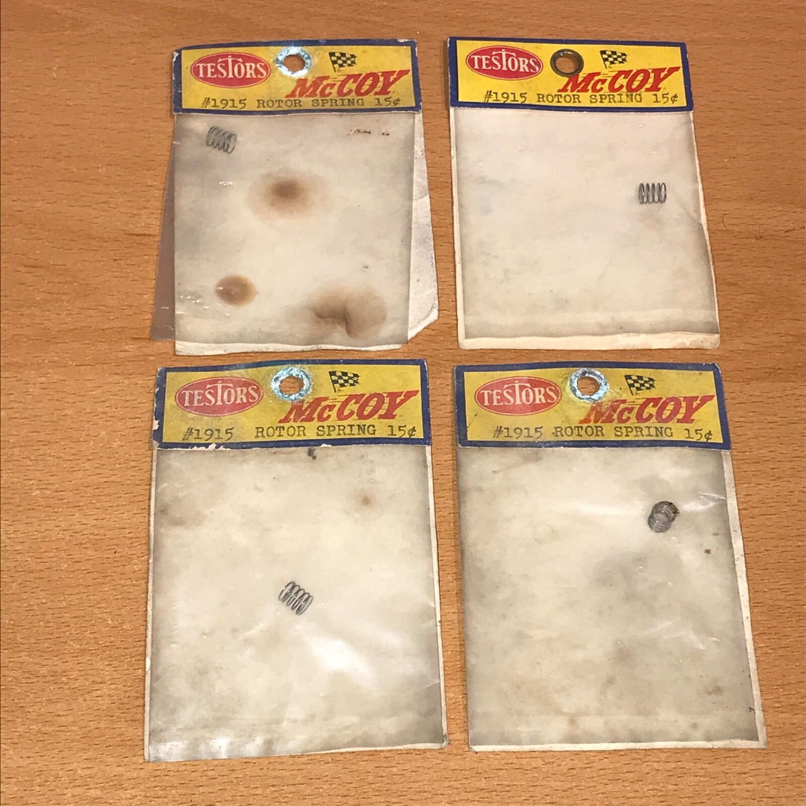 VINTAGE TESTORS McCOY MODEL ENGINE ROTOR SPRING 1915 LOT OF 4
