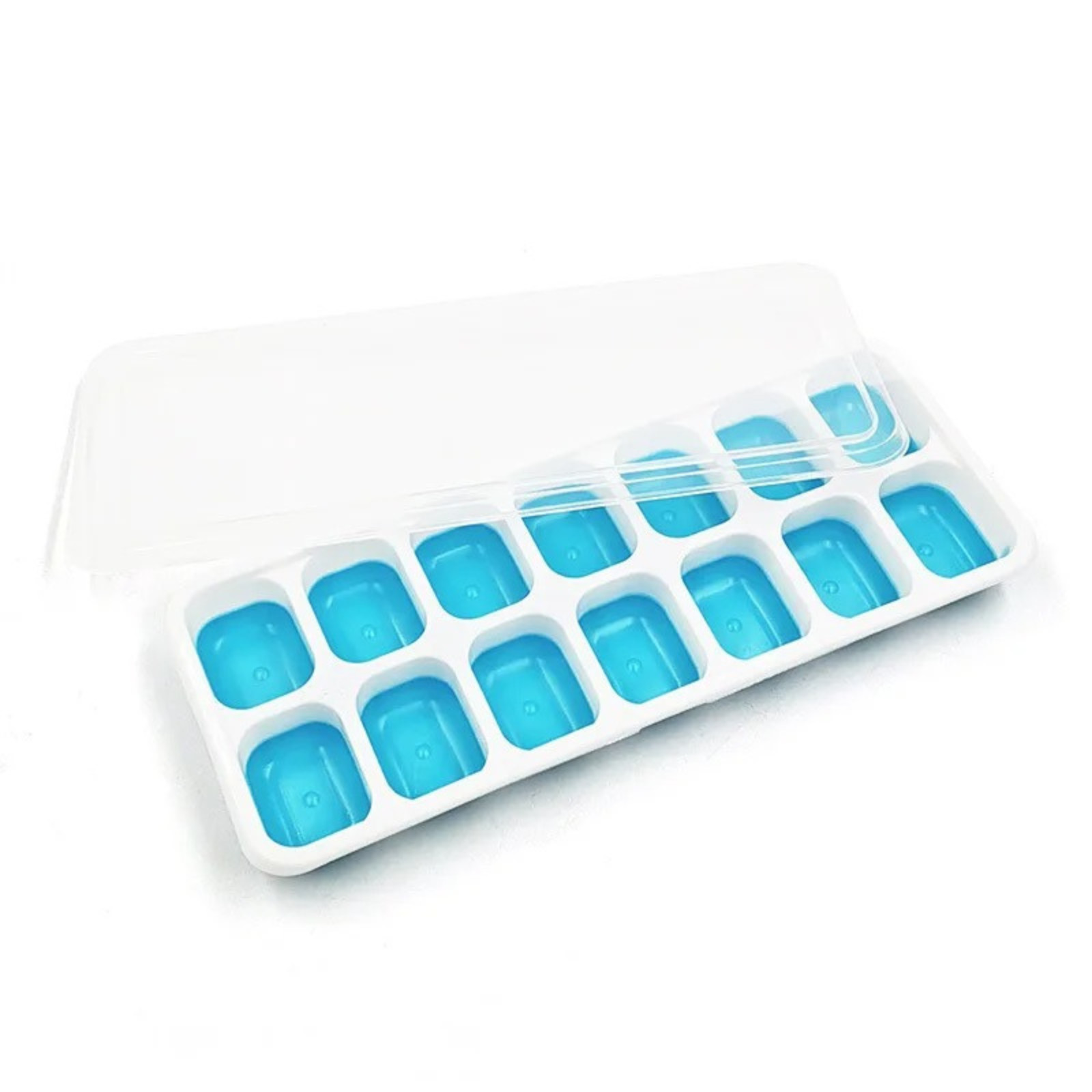 4 Pack Silicone Ice Cube Trays with Lids 14 Grid Easy Release Stackable Molds
