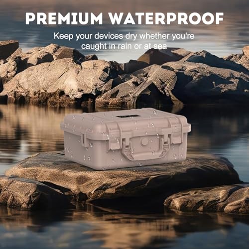 Starlink Mini Case, Carrying Travel Hard Case, Waterproof Protective Tan