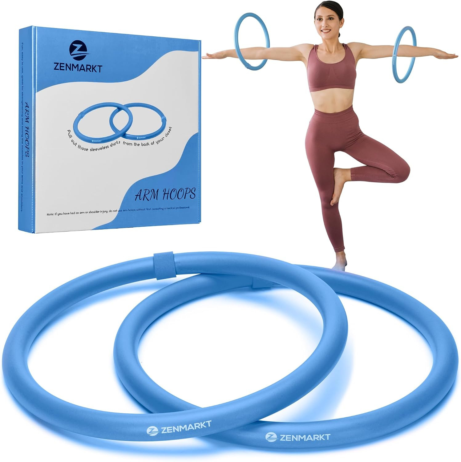 Weighted Fitness Hoop for Arms - Mini Upper Body Exercise Tool to Strengthen Arm