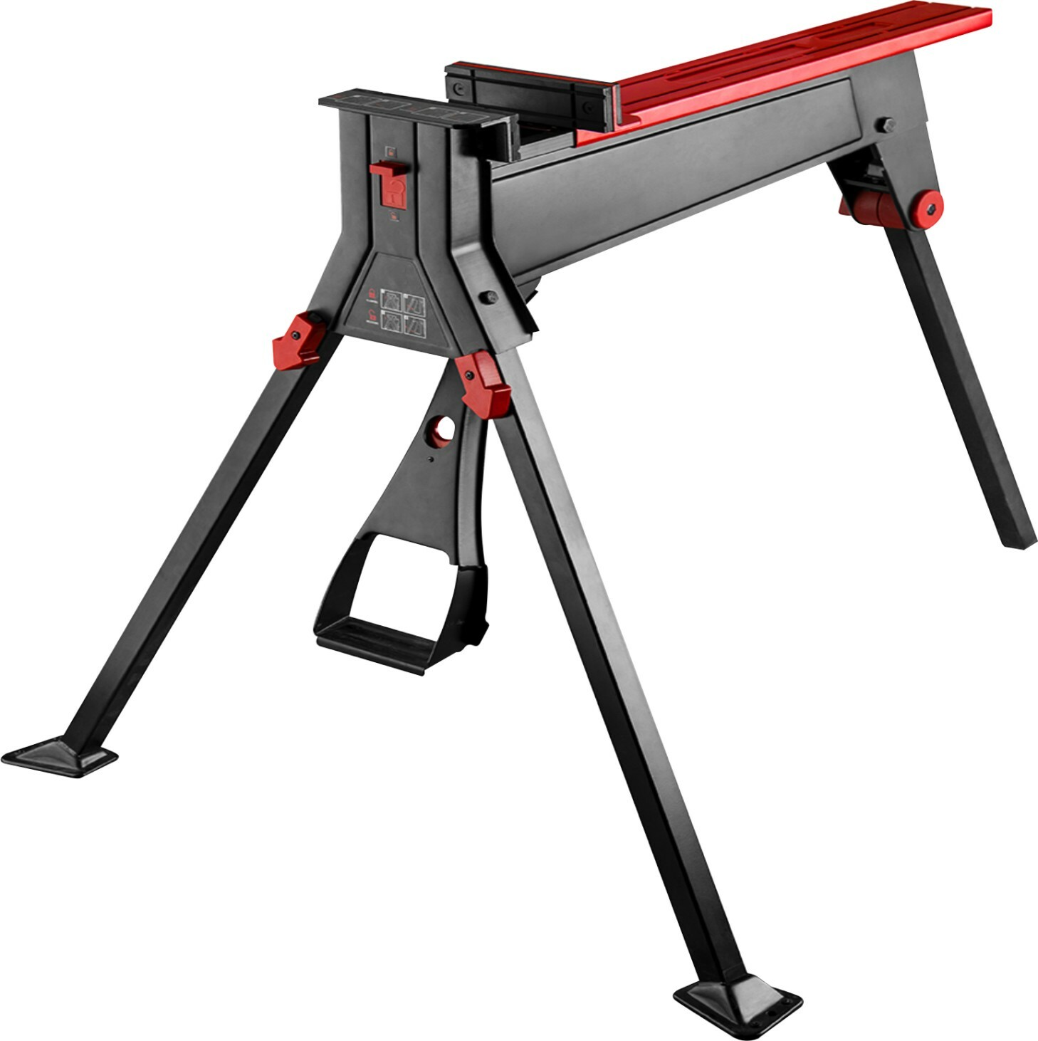 Portable 600LB Saw Horse Workbench Pedal Lever 1Ton Clamp Force Sawhorse Station
