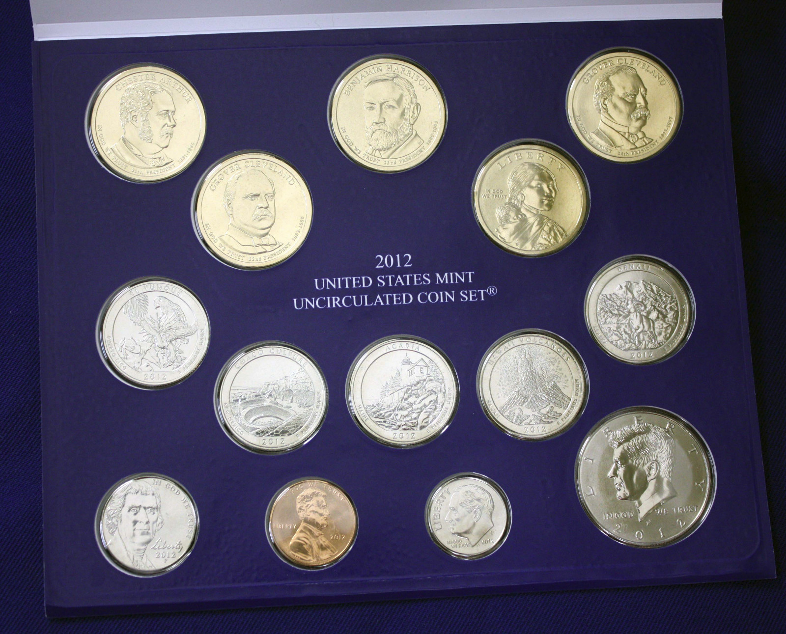 2012 Mint Set. Complete. 28 Total Coins 14 each from "P" and "D" Mints.