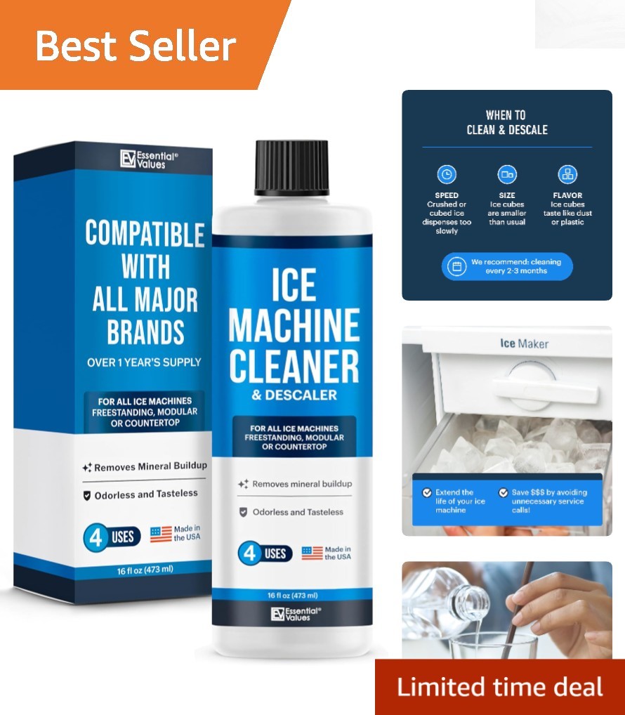 Fragrance-Free Ice Maker Descaler 16 oz - Restores and Cleans All Ice Machines