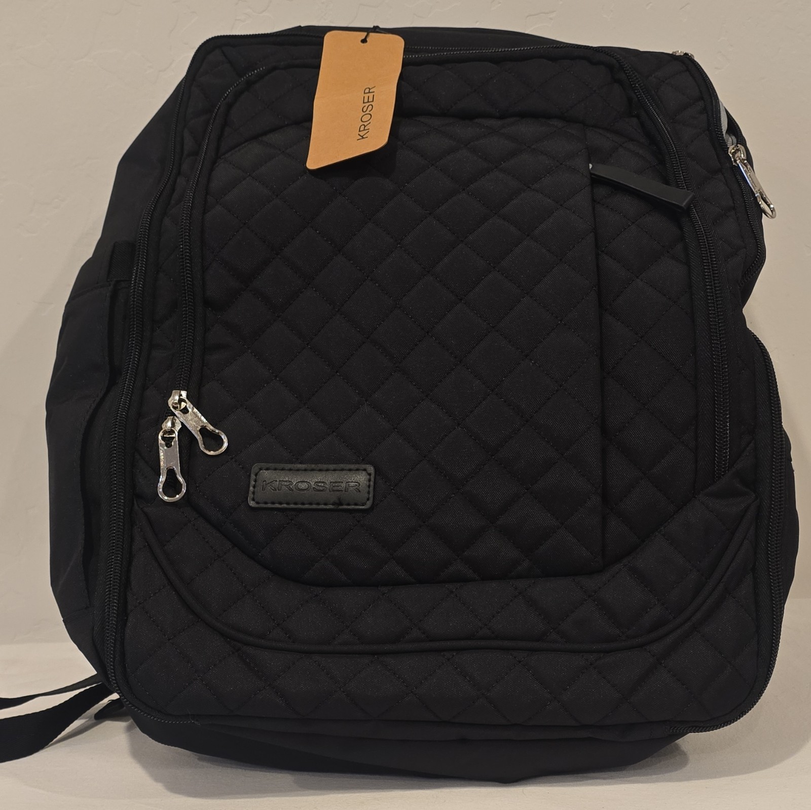 KROSER Black LAPTOP BACKPACK