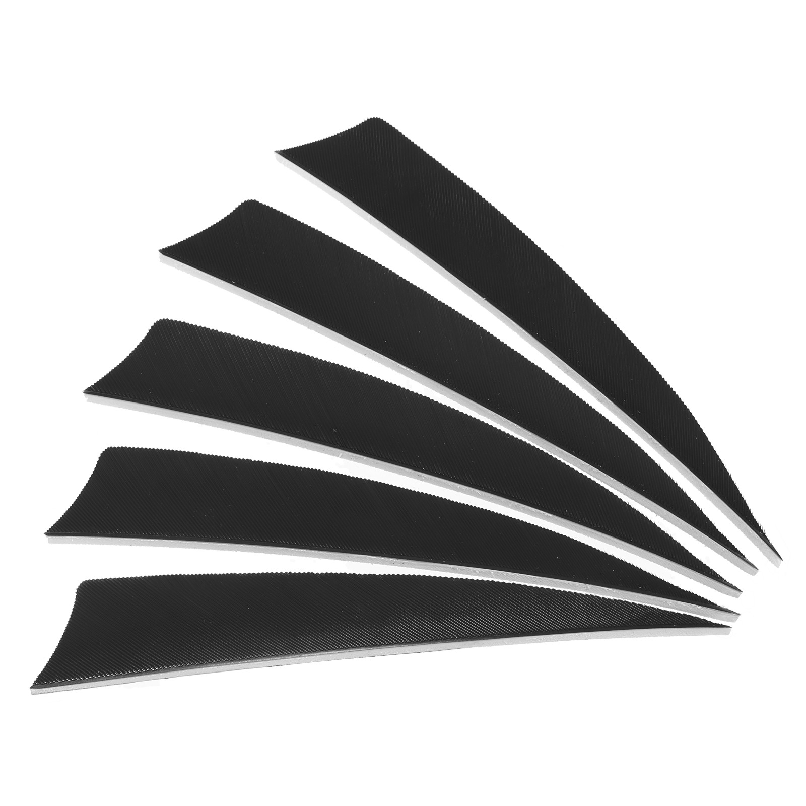 50 Pack Arrows Vanes 4 Inch Arrow Feather Left Wing Black for DIY