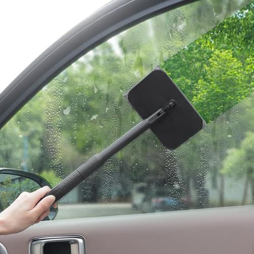 Car Windshield Cleaning Tool, Vehicle Window Cleaner with Extendable 4 Pads