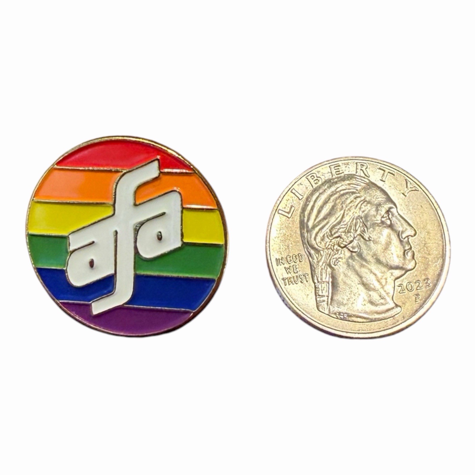 United Airlines AFA  Celebrates Pride Month Pin quarter Sized