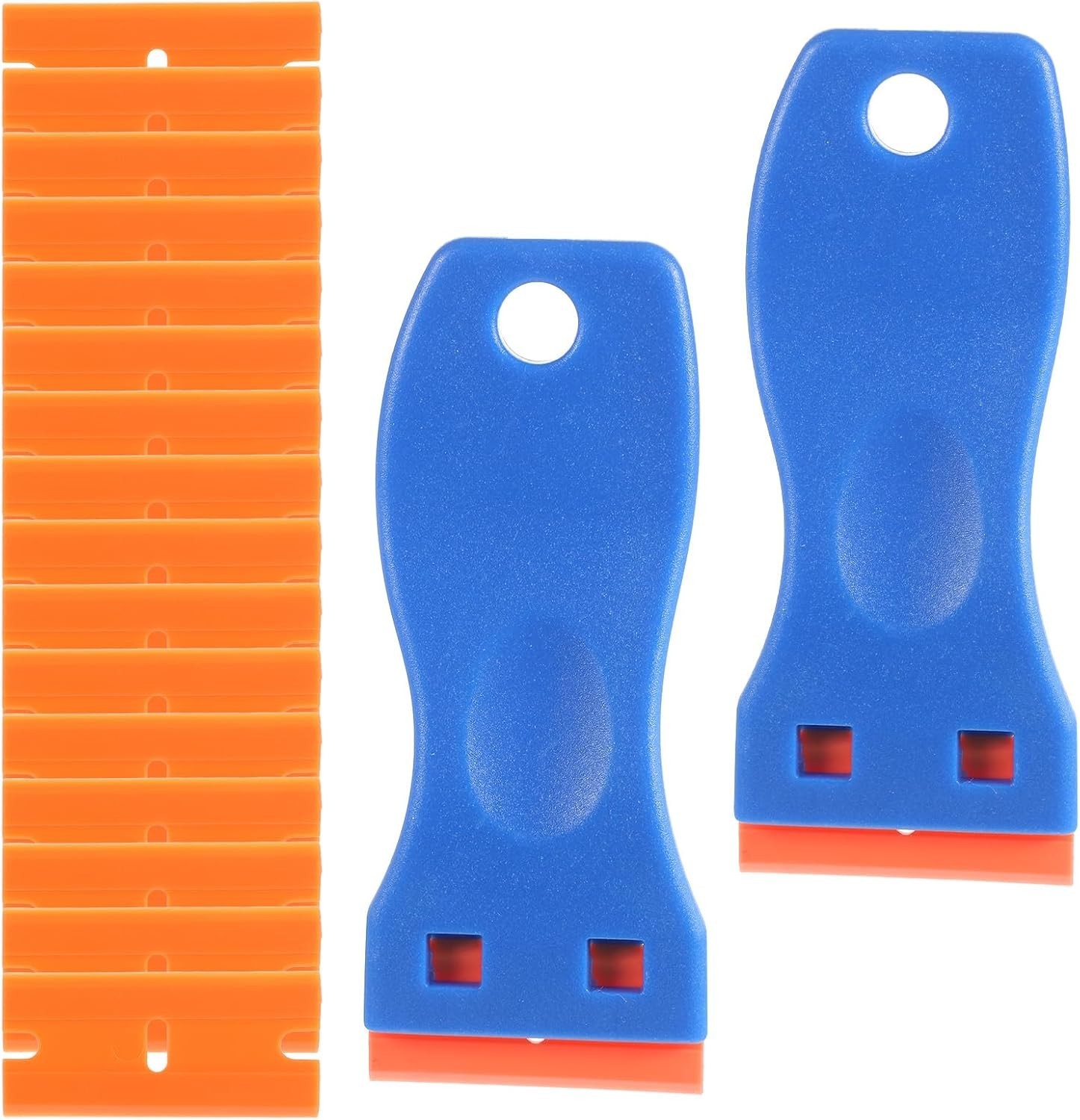 Durable Versatile Plastic Scraper Set - 2 No Scratch Blades for Decals & Paint