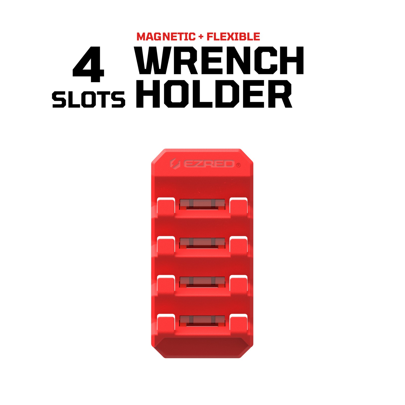 EZRED 4-Slot Magnetic Wrench Holder