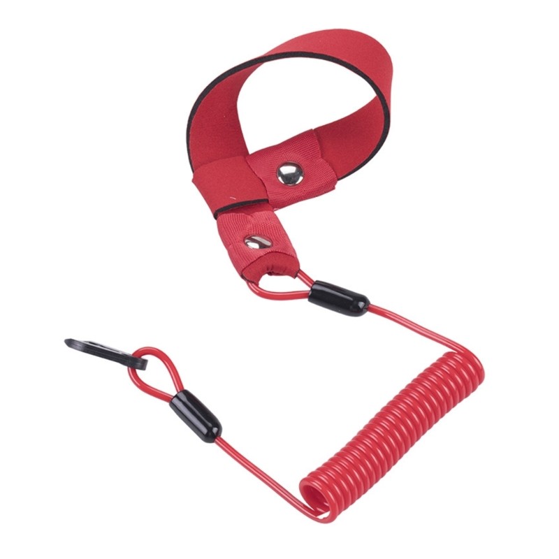 Marine Outboard Engine Cutoff Security Cord Flexible Safety Tether Lanyard