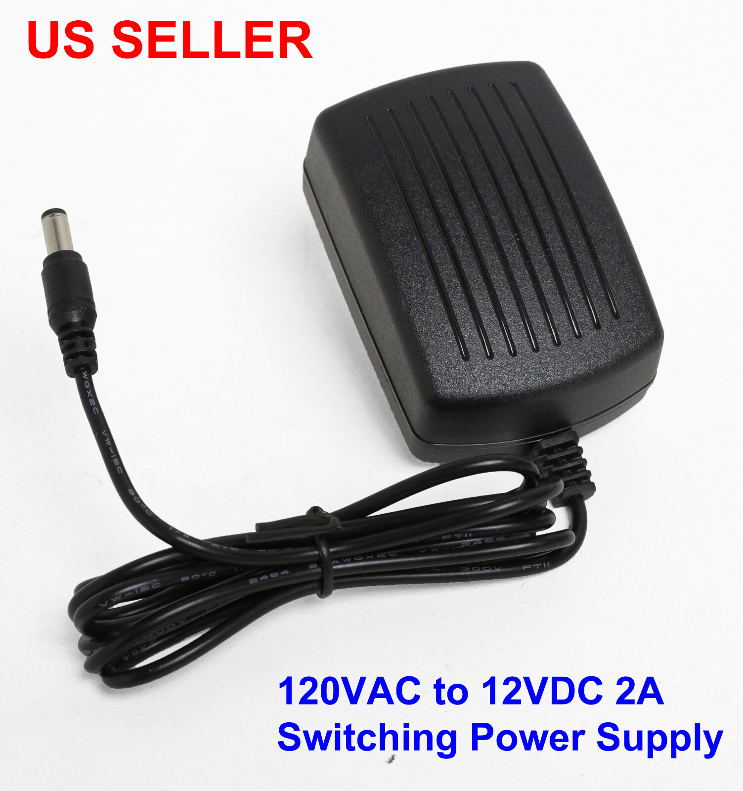 Power Supply Adapter 110VAC to 12VDC 2A  Heavy-Duty LED Light Strip 24W 12VDC