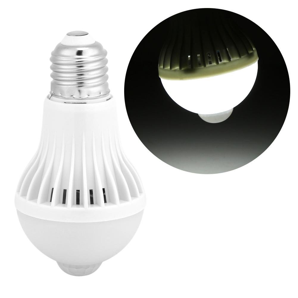 PIR Infrared Motion Sensor Light Bulb, Movement Activated E27 7w