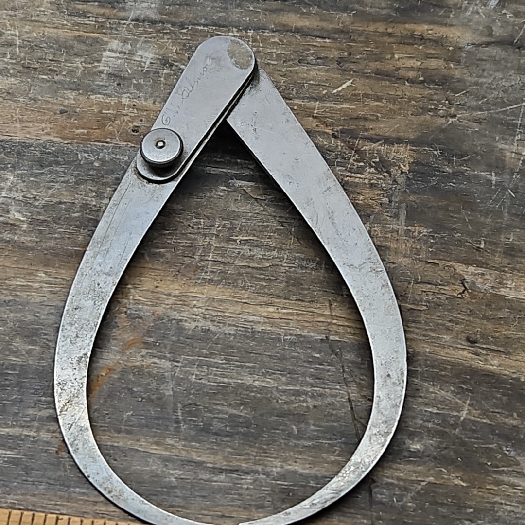VINTAGE LS STARRETT INSIDE OUTSIDE FLAT LEG LOCK JOINT CALIPERS
