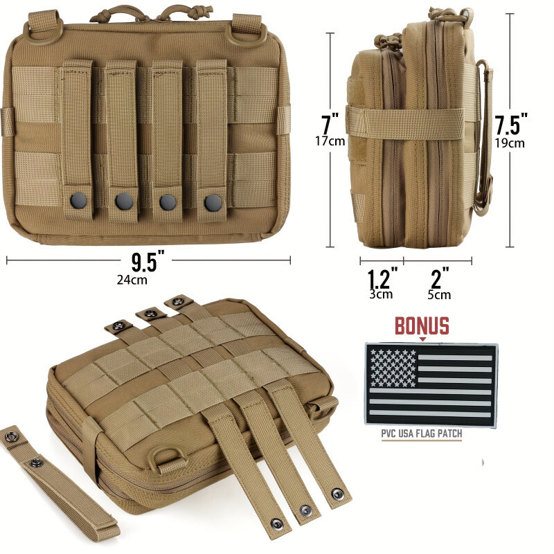 Multi-Purpose MOLLE Pouch 1000D Nylon Tactical Large Capacity Outdoor Travel Bag