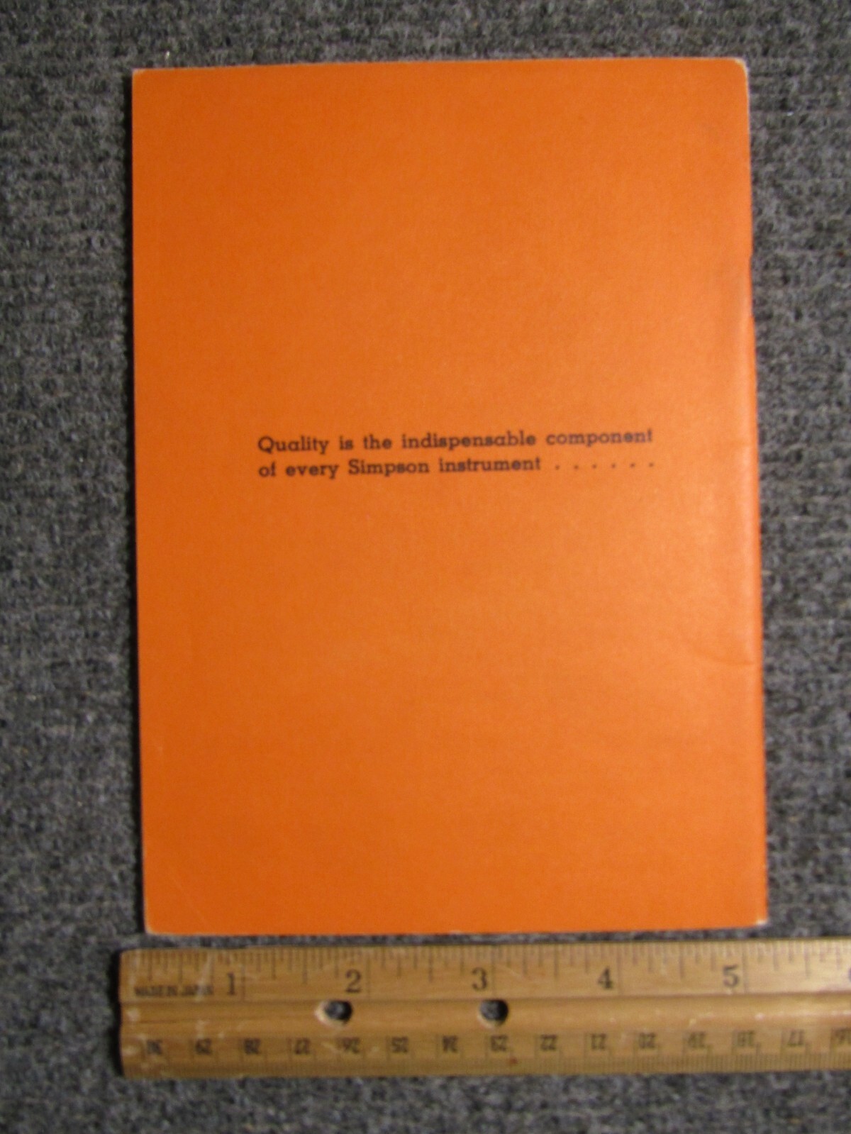 Simpson V.O.M Model 261 Operator's Manual ~ c. 1963 ~ Original
