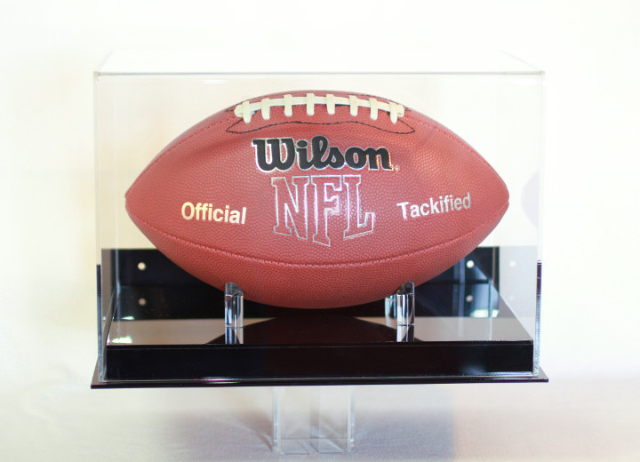 New England Patroit Football wall mount full size display case 85% UV filtering