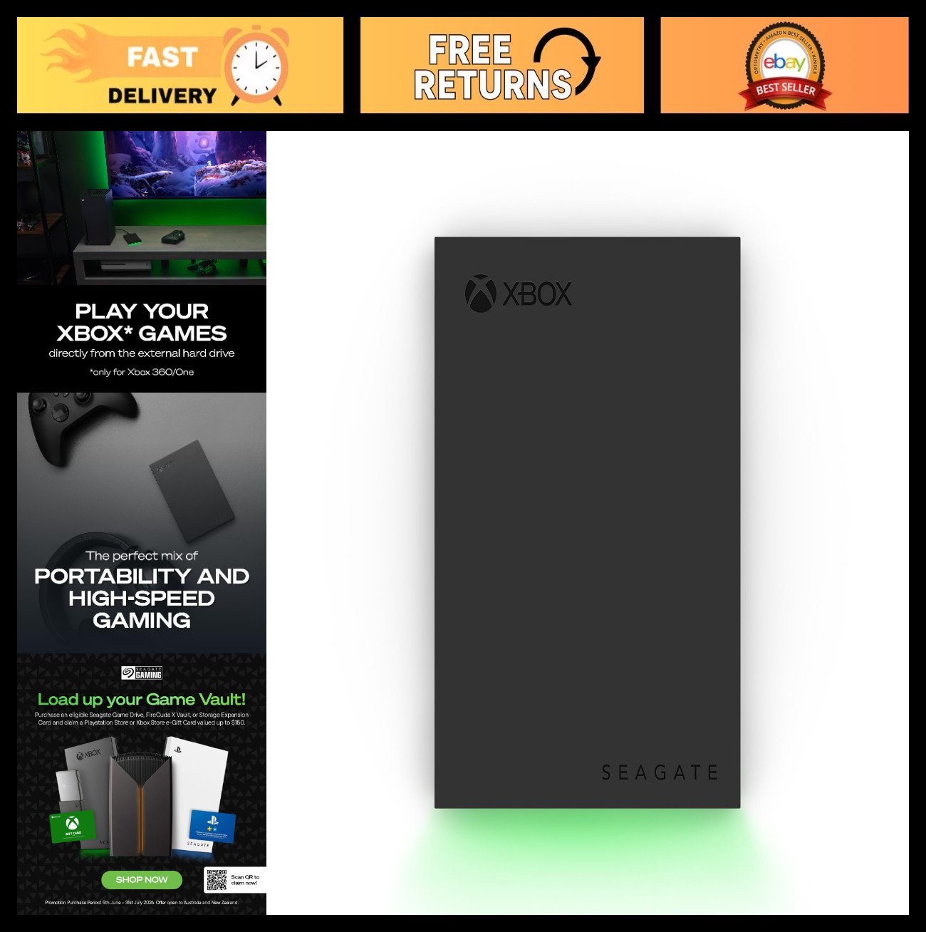 2TB Game Drive for Xbox | USB 3.0 External HDD | Play Series X|S & Xbox One Game