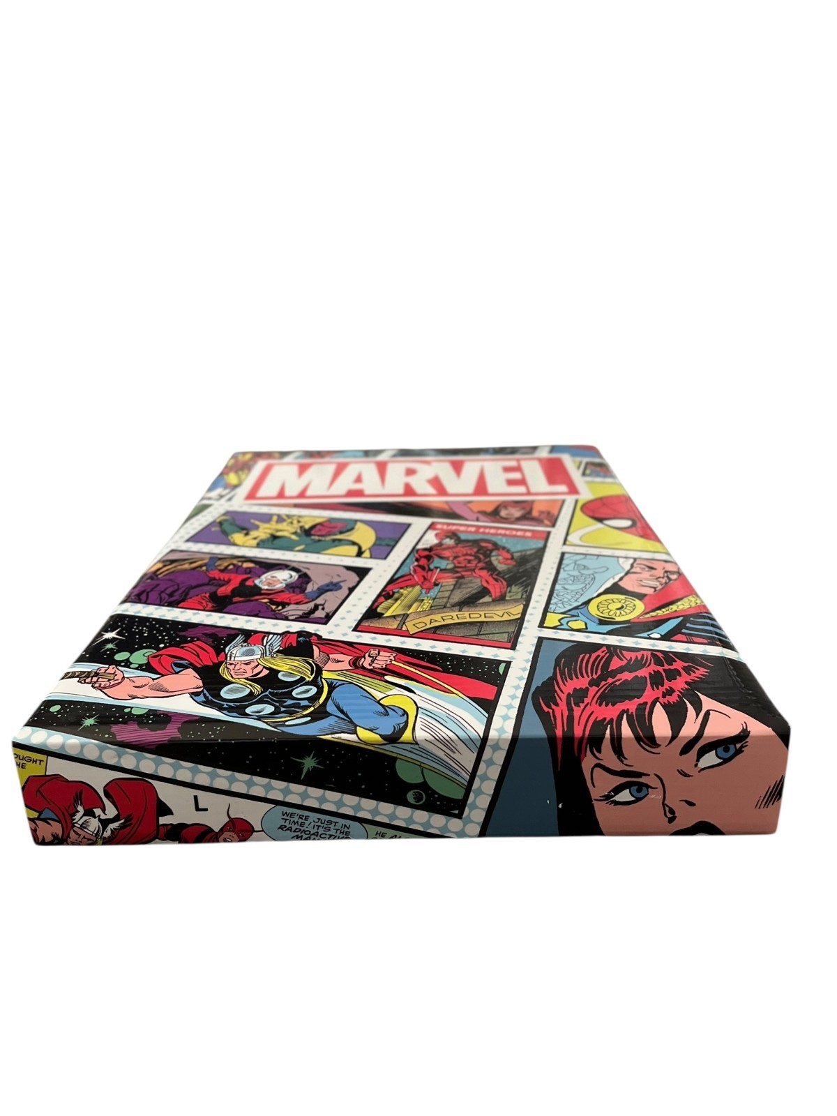 Marvel Comic Book Print Gift Box Spider-man Daredevil Super Heroes 15x10x2