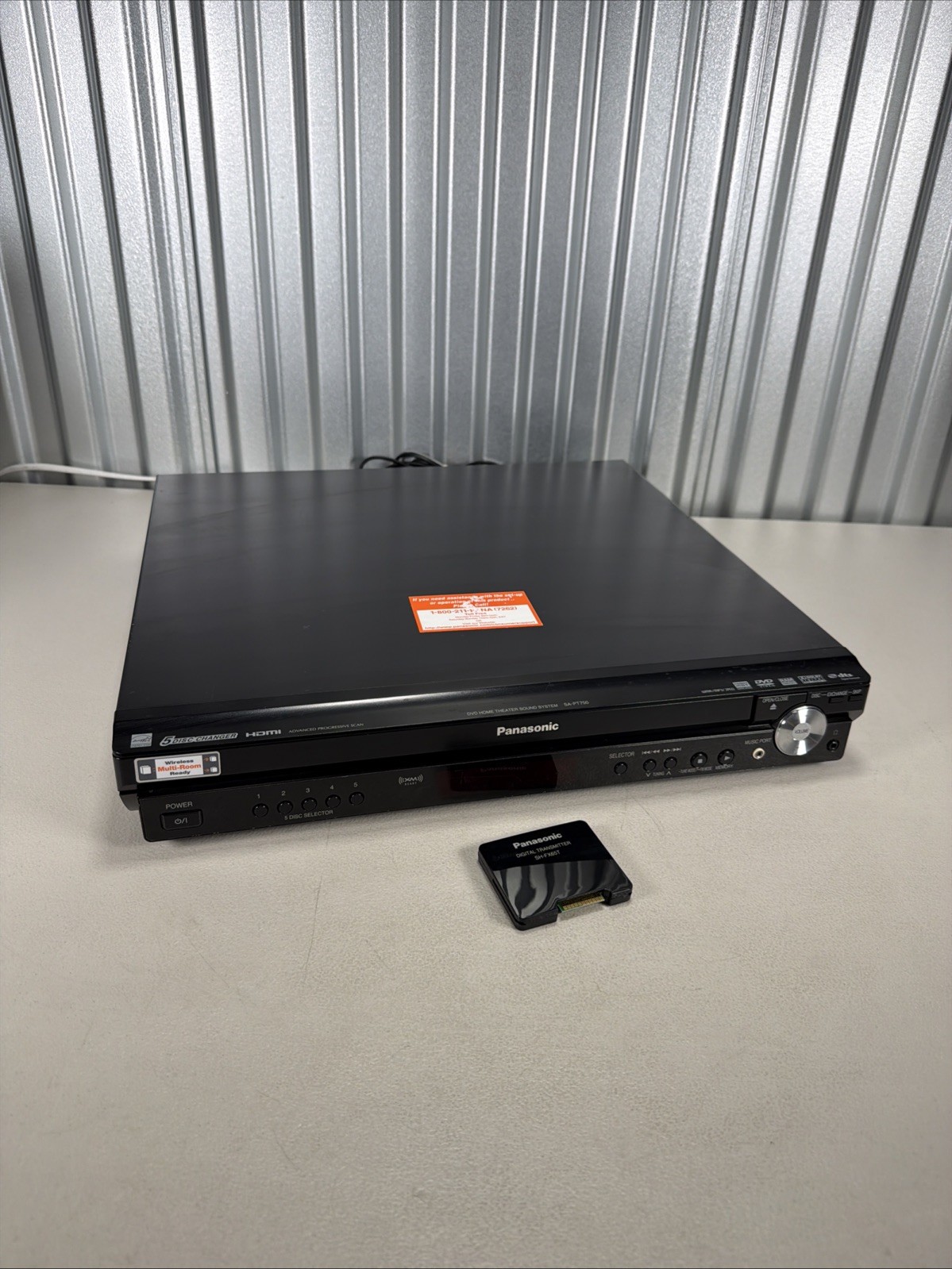 Panasonic SA-PT750 Home Theater Receiver w/ 5-Disc DVD Changer - Works!