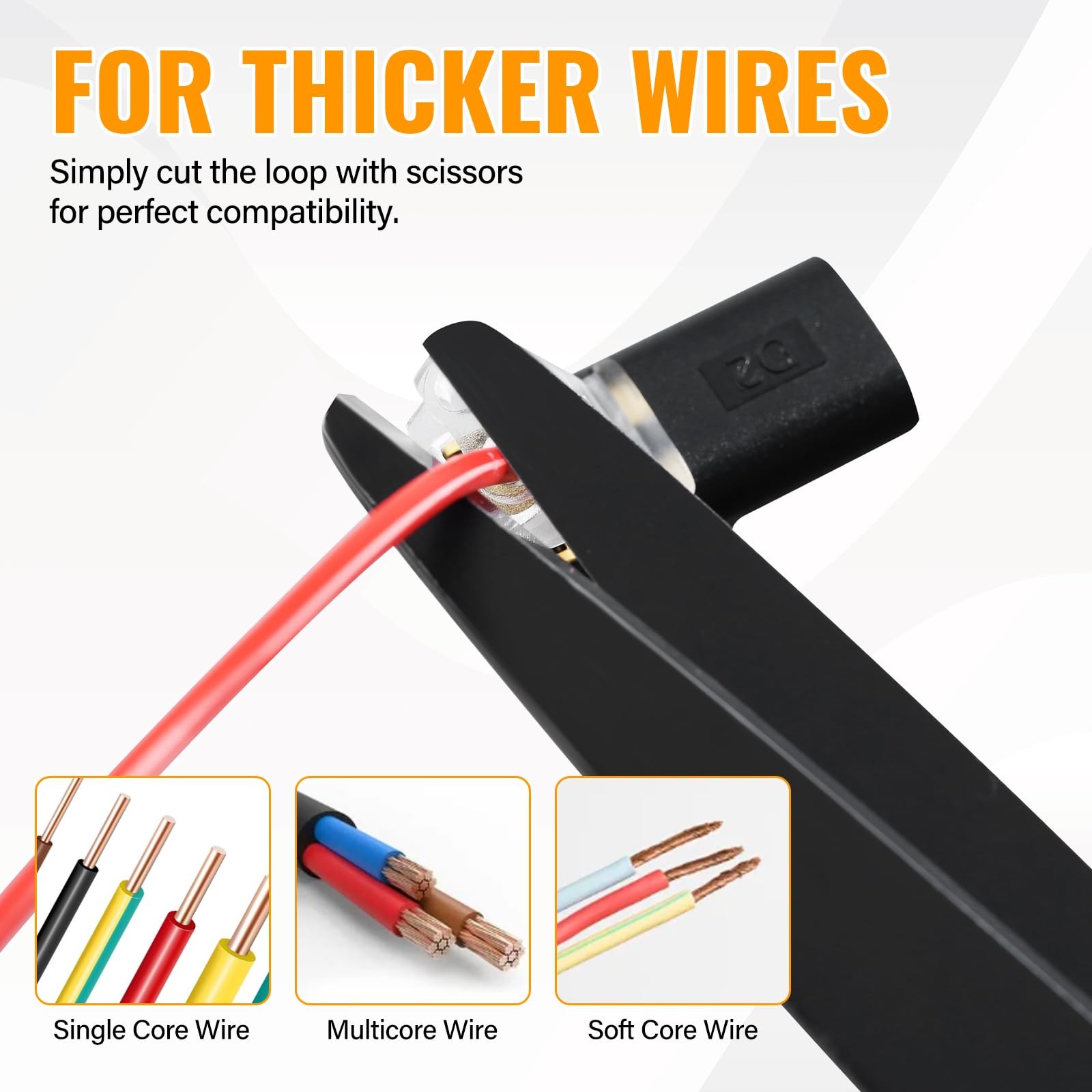 50Pcs D2 Quick Connect Wire Connectors – Optional Stripping Double Wire Plug ...
