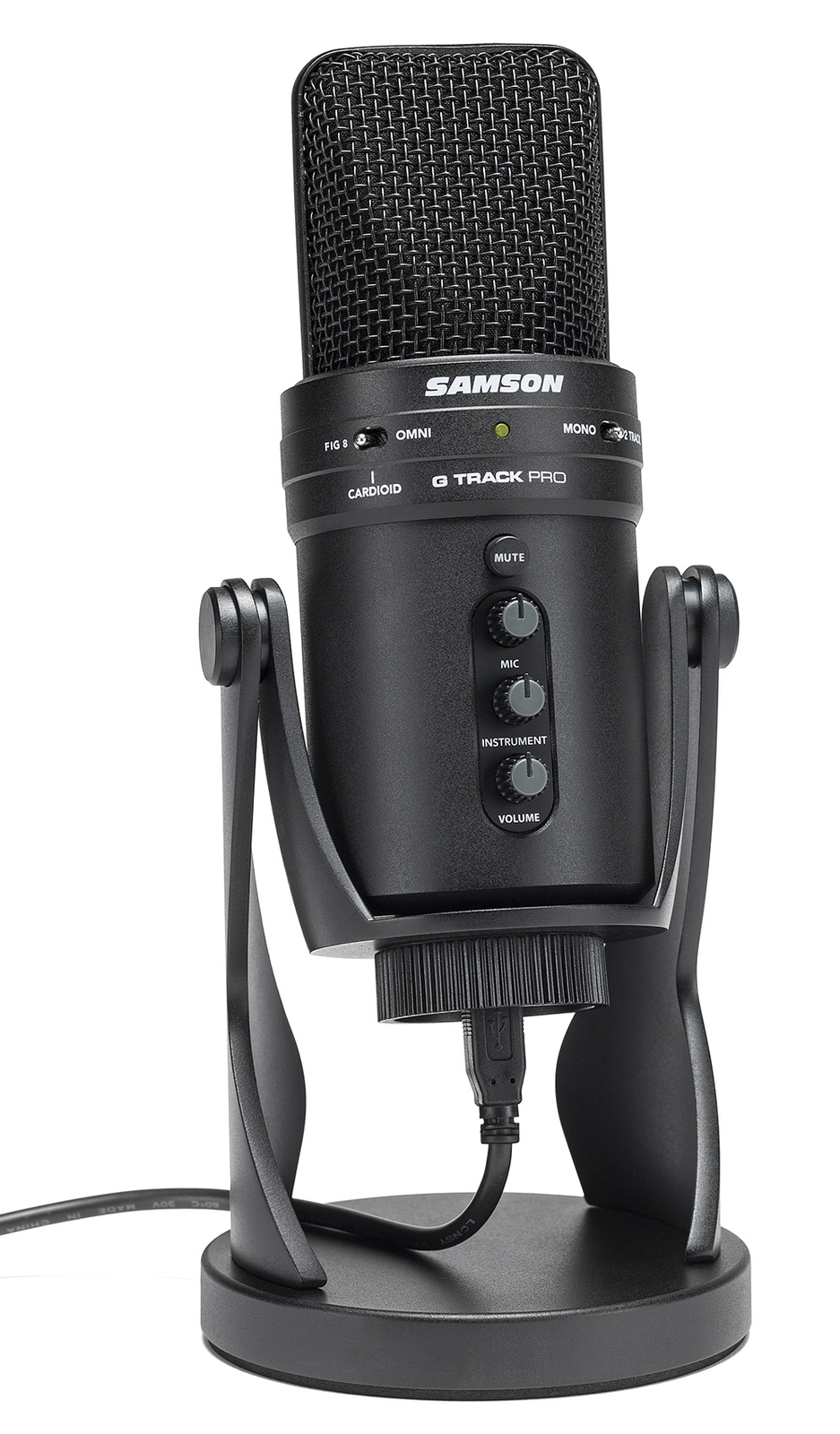 SAMSON G-Track Pro USB Recording Microphone Mic+Audio Interface+Pop Filter