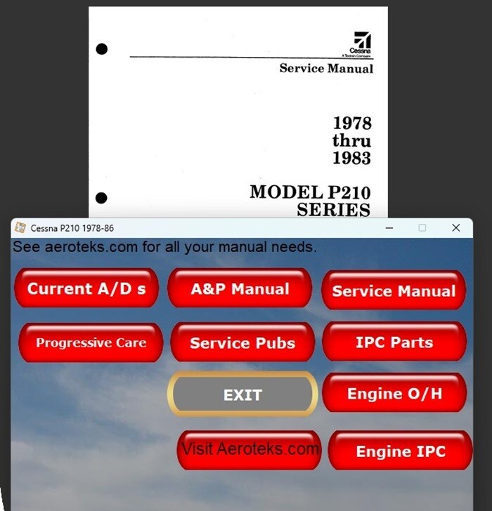 CESSNA P210 MAINTENANCE SERVICE MANUAL SET N ENGINE 1978 TO 1983 w A/Ds