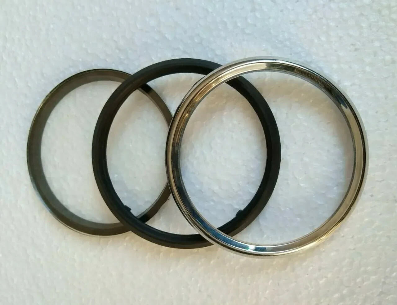 Chrome ring for 85 mm case dia smiths speedometer tachometer 2 sets