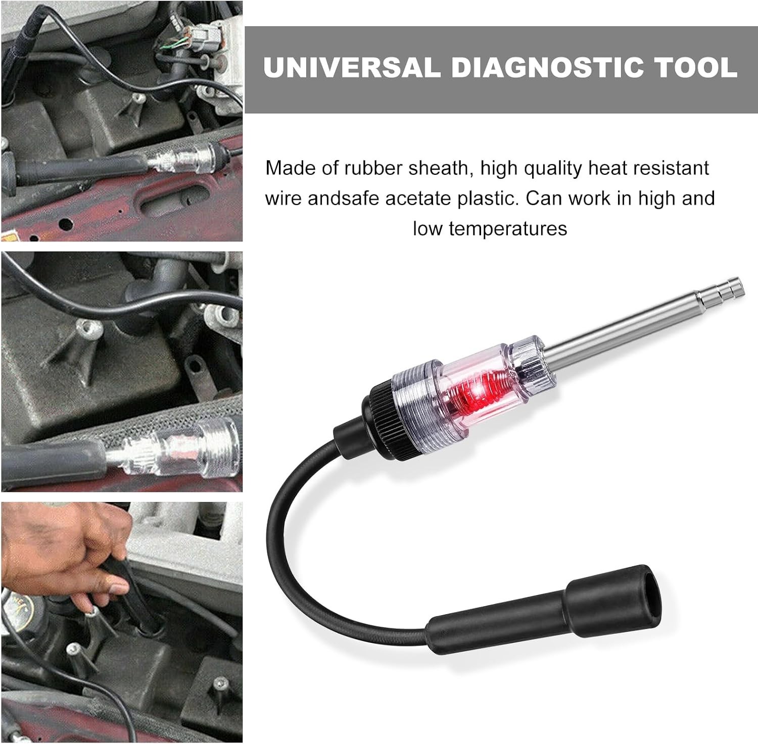 Professional Spark Plug Tester - Durable & Lightweight with Indicator Light