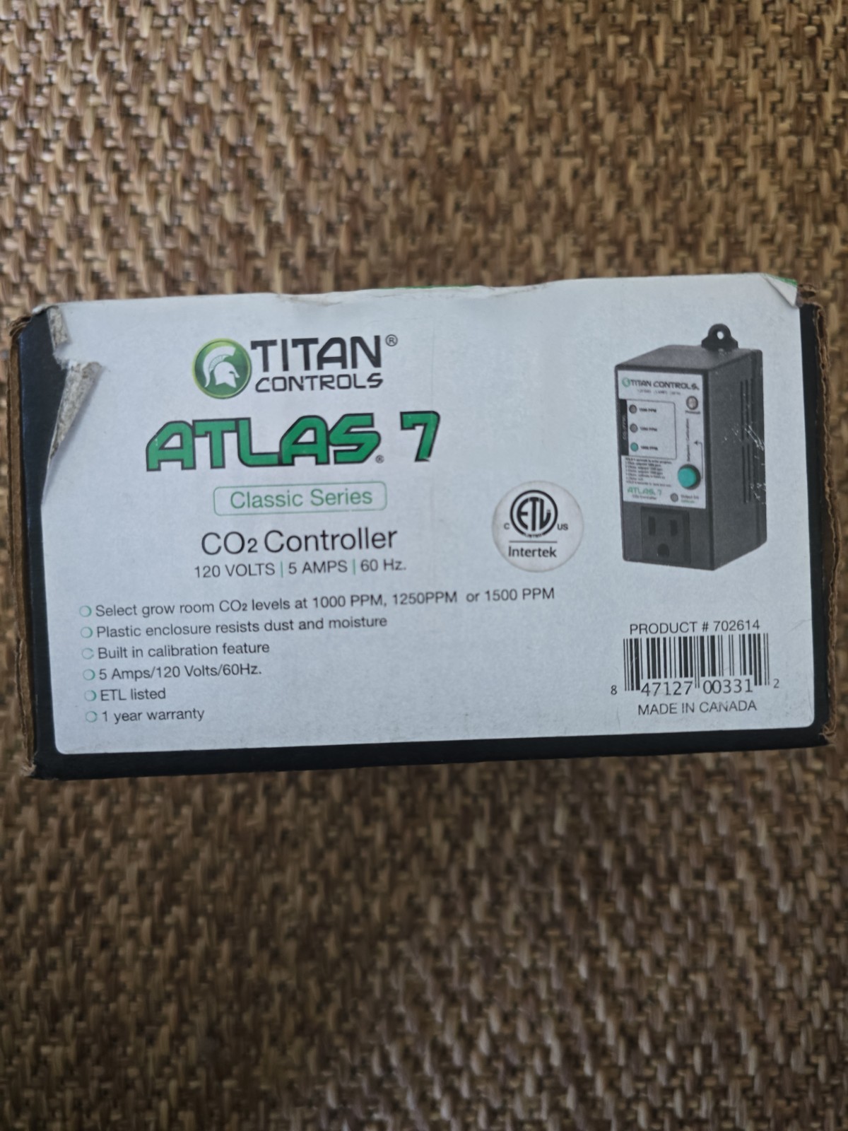 Titan Controls Atlas 7 Co2 Controller Model 702614 ""NEW NEVER OPEN ""