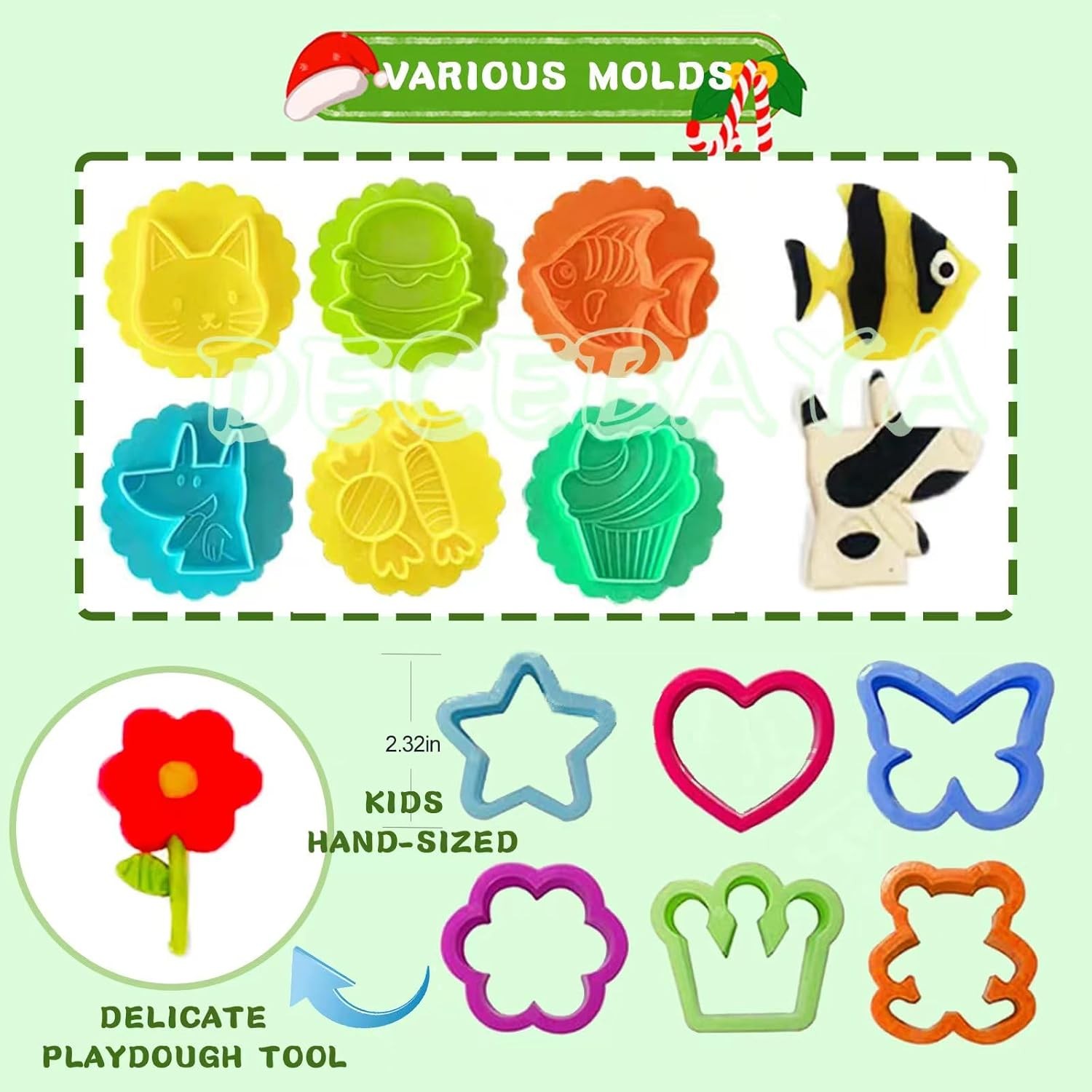 Dough Play Tools for Kids- Sets Accessories Include Animal Molds...