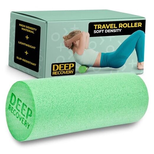 Yoga Foam Roller for Physical Therapy & Exercise – Back Roller Compact Green