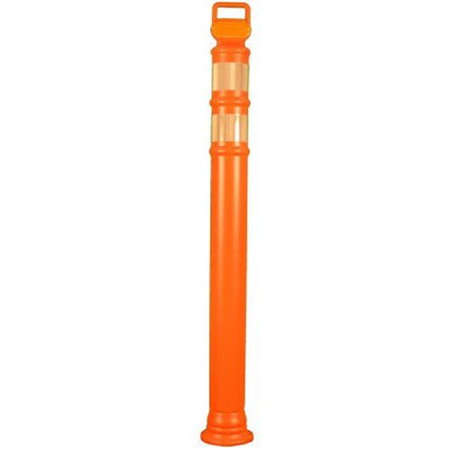 Cortina Safety 49" Orange Ez Grab Delineator Post W/2ea 3" Hi Reflective (Base