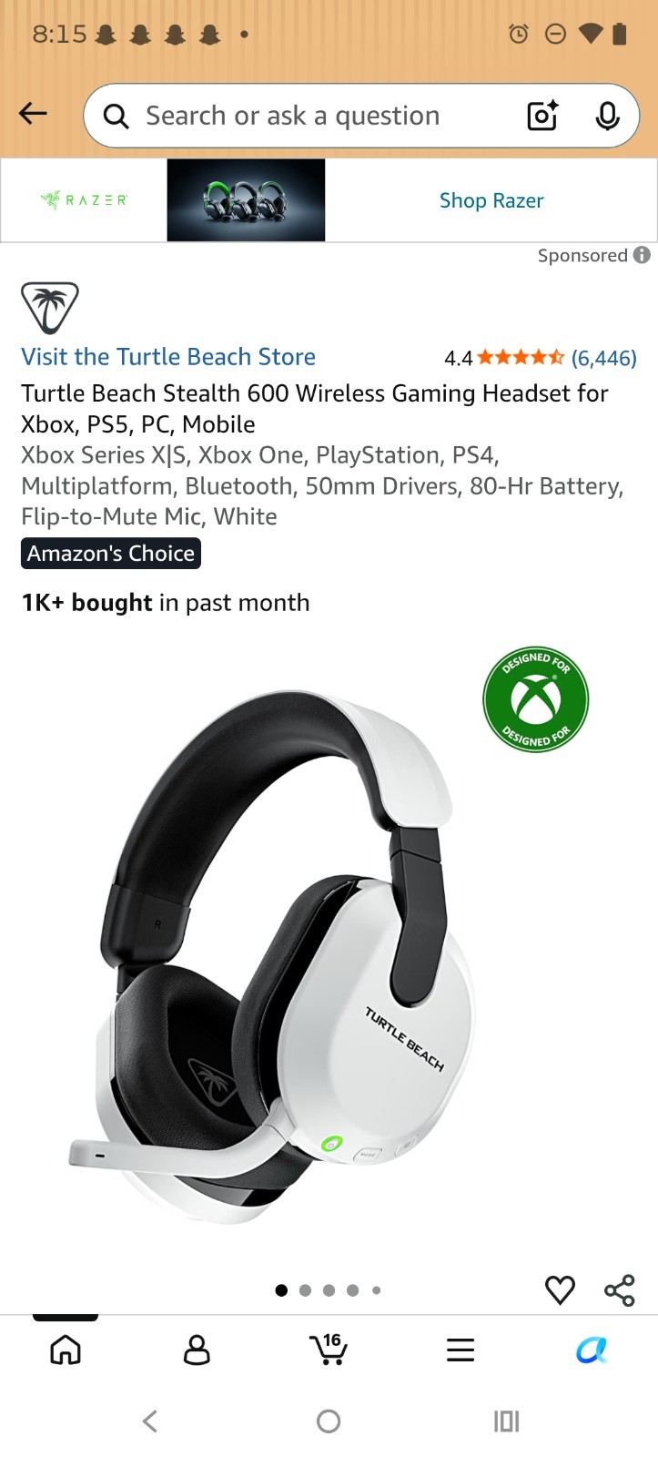 Turtle Beach Stealth 600 Xbox Wireless Bluetooth Boom Mic Over-Ear Headset White