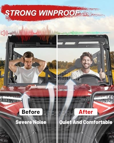 Full Windshield with Sliding Window Compatible with Polaris Vented Windshield