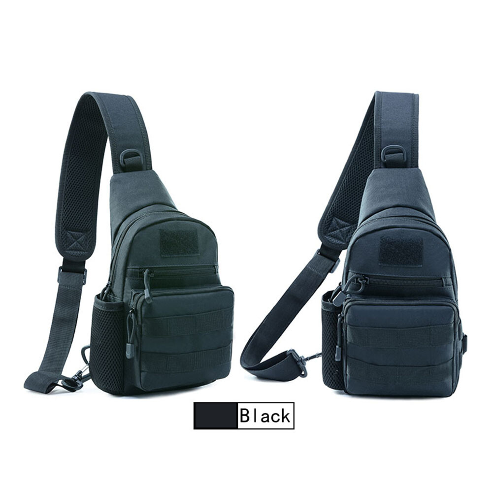 Tactical Shoulder Bag with Water Bottle Pocket Daily Sports Nylon Cell Phone Bag