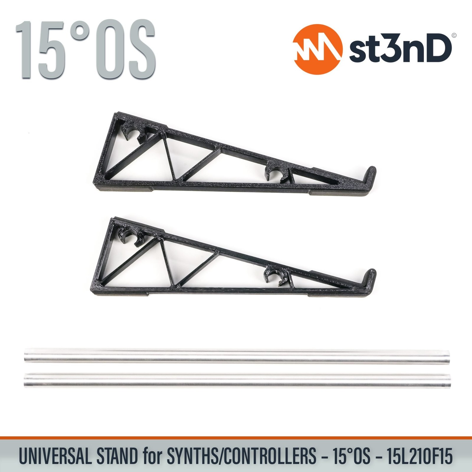 UNIVERSAL STAND for SYNTHS / CONTROLLERS - 15° - Open Style - 15L210F15