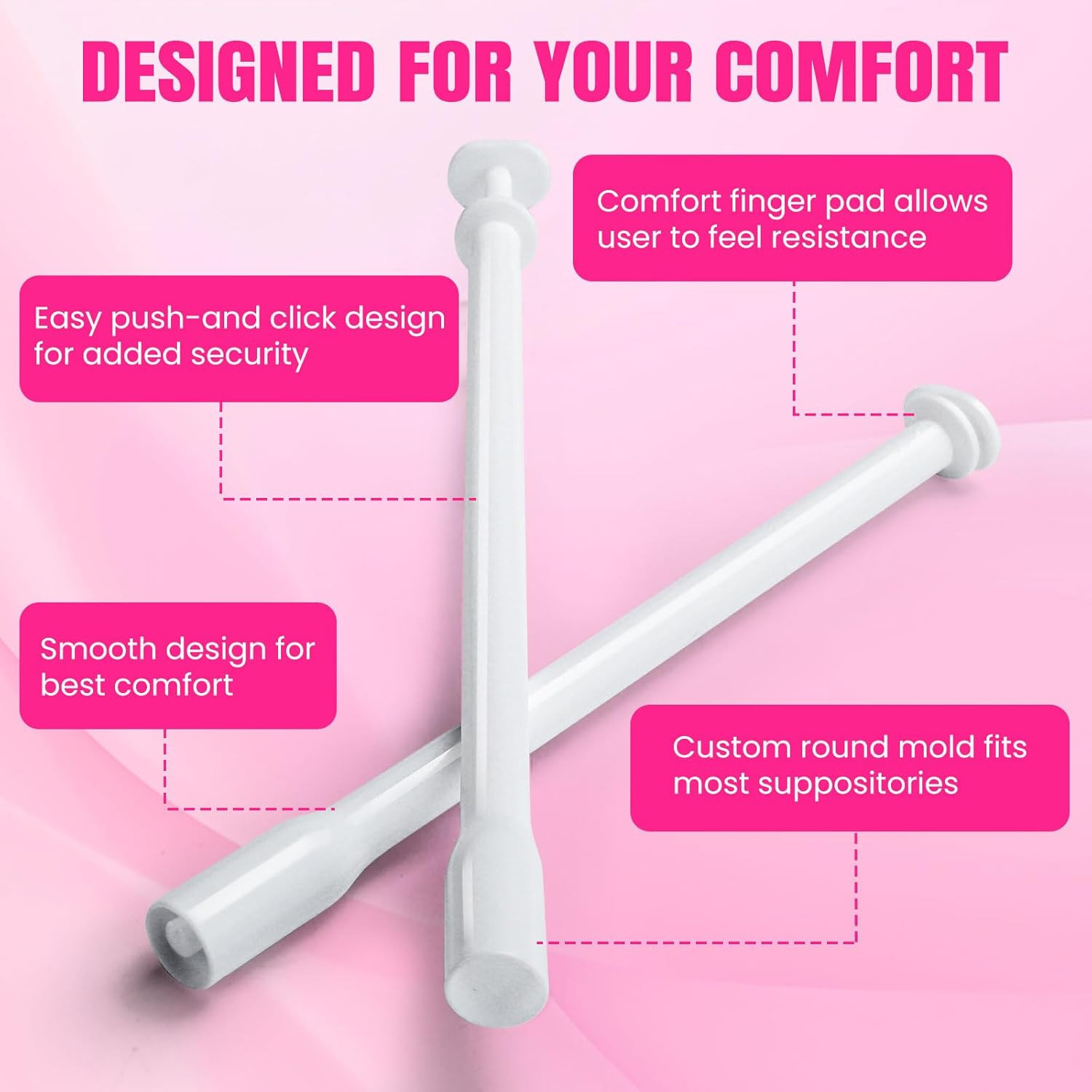 30 Pack Disposable Vaginal Suppository Applicator for Women, Vaginal Applicator