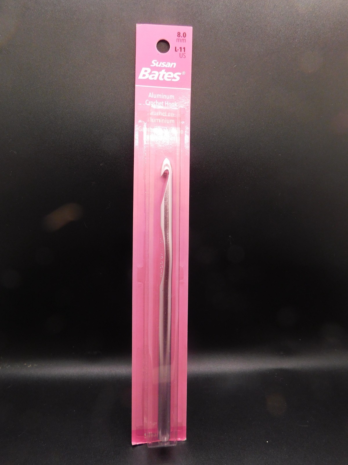 Susan bates Aluminum crochet Hook Silvalume L-11US 8.0mm